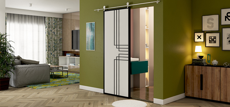 sliding bathroom door installation in North Fort Myers